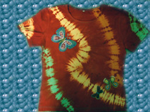 футболка вареная с печатью (Tie-Dye)